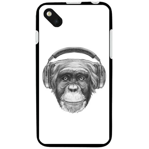 Coque Souple Pour Wiko Sunset 2 Avec Impression Motifs Singe Avec Casque
