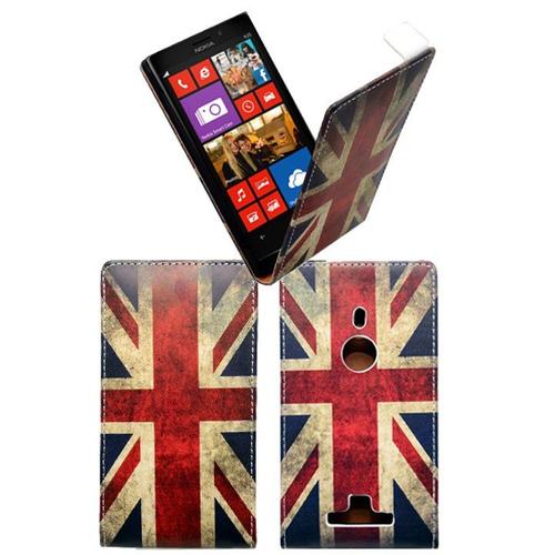 Etui A Rabat Drapeau Anglais Vintage Pour Lumia 925 Nokia