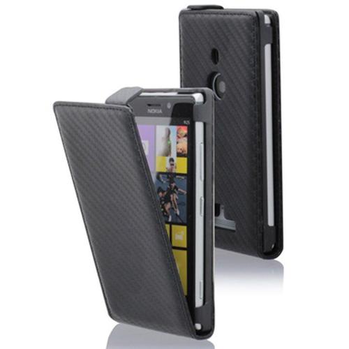 Etui Aspect Carbone Noir Pour Nokia Lumia 925