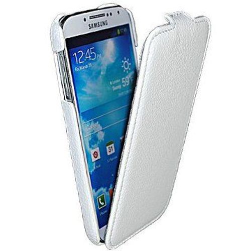 Etui Haut De Gamme Cuir Blanc Samsung Galaxy S4 I9500
