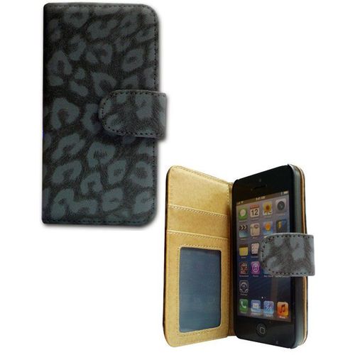 Etui À Rabat Latéral Coloris Gris Foncé Pour Apple Iphone 5
