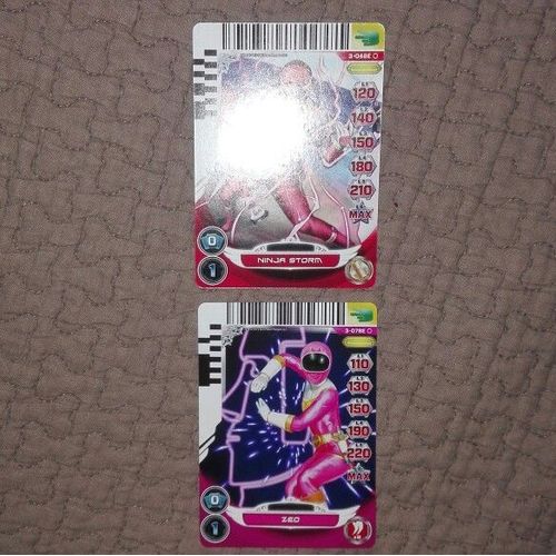 Lot De 2 Cartes Power Rangers Rose Zeo Et Ninja Storm