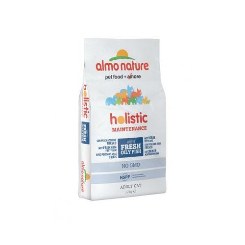 Croquettes Almo Nature Holistic Pour Chat Adulte Poisson Blanc Et Riz Sac 12 Kg