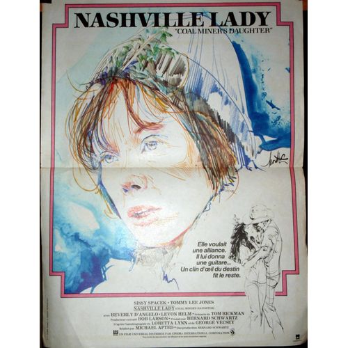 Nashville Lady/ Coal Miner's Daughter - 1980 - Affiche Originale Pliée 40 X 60 - Sissy Spacek - Country Music - Loretta Lynn -  Moretti