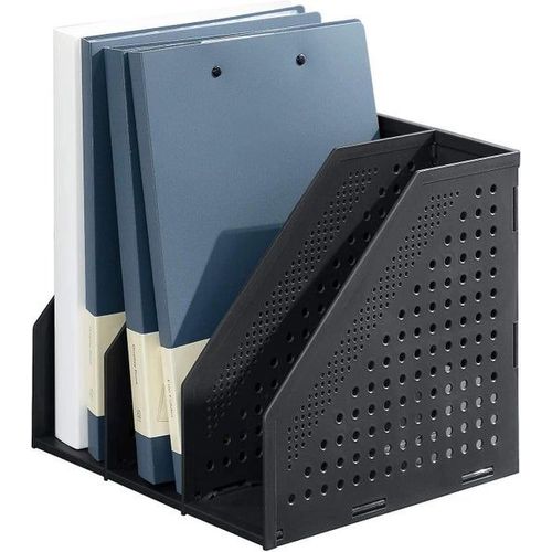 Porte-revues pliable avec 3 compartiments verticaux