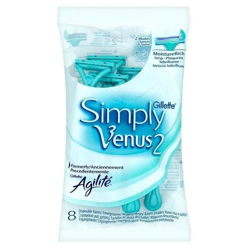 GILLETTE Lot de 8 Rasoirs jetables Simply Venus 2