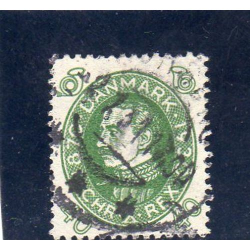 Timbre-Poste Du Danemark (60ème Anniversaire Du Roi Christian X)