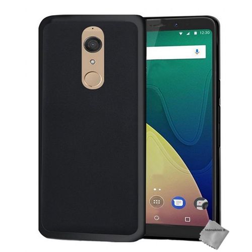 Housse Etui Coque Pochette Silicone Gel Fine Pour Wiko View Xl + Verre Trempe - Noir