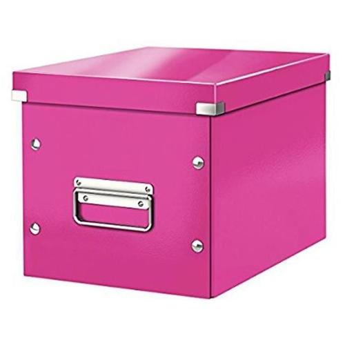 Leitz Click Et Store Cube - Boîte De Rangement - M - Rose