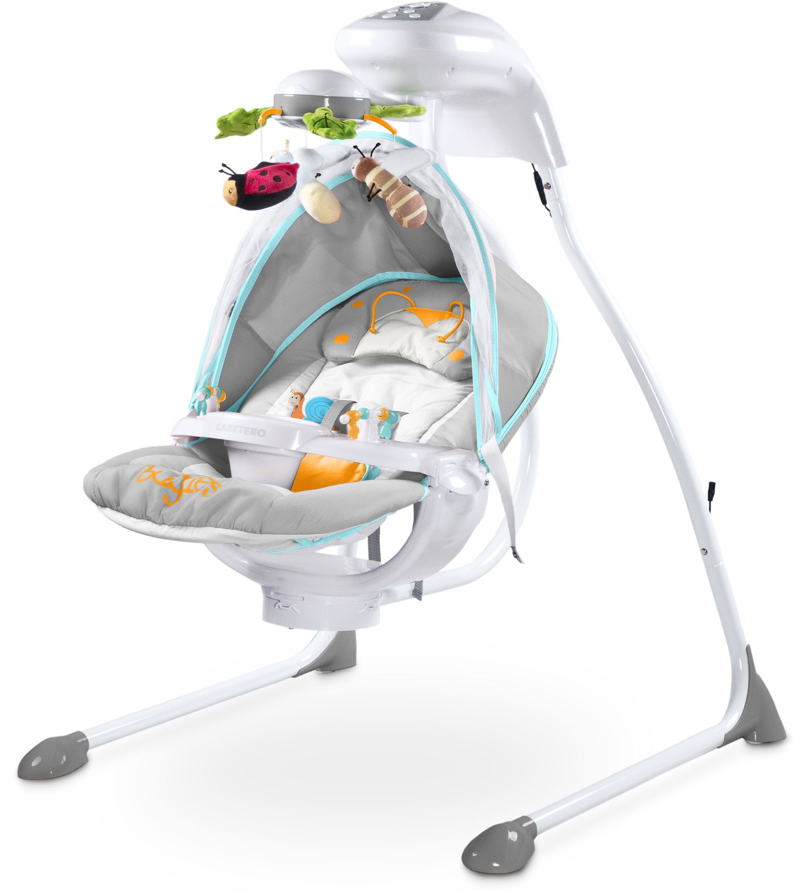 Balancelle Electrique Mobile Rotatif Lumieres Moustiquaire Bebe Enfant 0 12kg Bugies Grise Rakuten