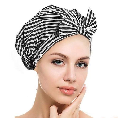 Bonnet De Bain Imperméable De Luxe Avec N?ud Papillon Pour Femme ¿ Capot De Douche Réutilisable 