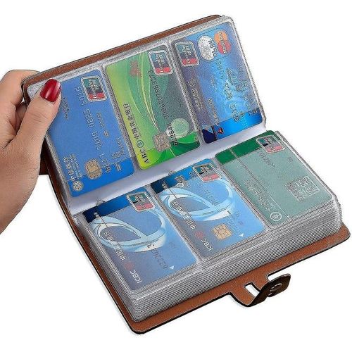 Porte-Cartes De Crédit En Cuir Avec 96 Emplacements Pour Cartes De Visite