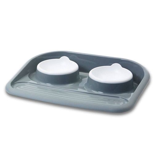 Gamelle Double Savic Butler Pour Chat Et Petit Chien - Capacité : 2 X 300 Ml, 14,5 Cm De Diamètre