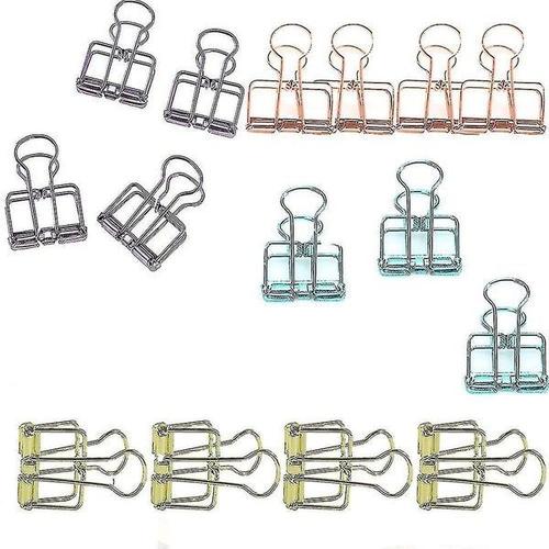 Paquet De 12 Pinces À Fil À Double Clip-Clips De Dessin Creux Créatifs, Reliure En Métal