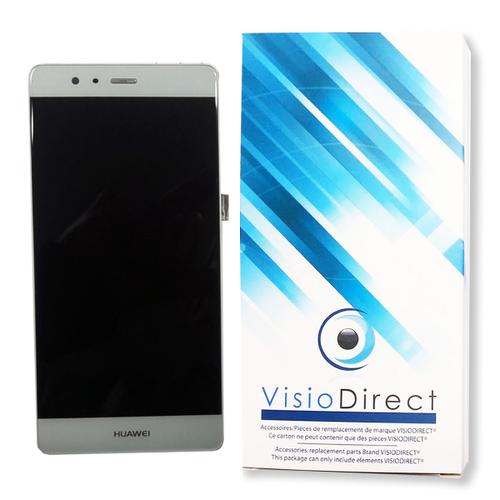 Visiodirect® Ecran Complet Pour Huawei P9 Blanc 5.2" Téléphone Portable Vitre Tactile + Écran Lcd Sur Châssis