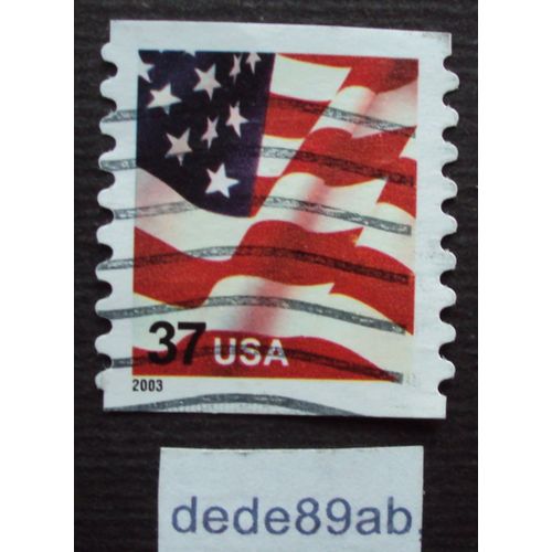 Etats-Unis..  10c U S A . American Flag . Drapeau . Oblitéré Used Stamp.