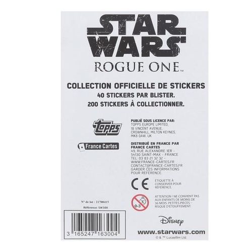 Pochette De 5 Autocollants Star Wars Rogue One - Mixte