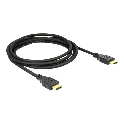 Delock - Câble HDMI avec Ethernet - HDMI mâle pour HDMI mâle - 1 m - triple paire torsadée blindée - noir - support 4K