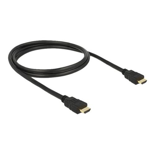Delock - Câble HDMI avec Ethernet - HDMI mâle pour HDMI mâle - 1 m - noir - support 4K