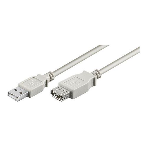 goobay - Rallonge de câble USB - USB (F) pour USB (M) - 1.8 m - gris
