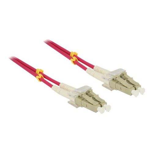 Delock - Câble réseau - LC multi-mode (M) pour LC multi-mode (M) - 1 m - fibre optique - 50 / 125 microns - OM4 - sans halogène - violet