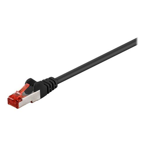 goobay - Cordon de raccordement - RJ-45 (M) pour RJ-45 (M) - 10 m - SFTP, PiMF - CAT 6 - sans halogène, moulé - noir