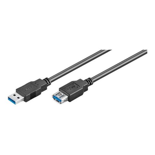 goobay - Rallonge de câble USB - USB type A (F) pour USB type A (M) - USB 3.0 - 5 m - noir