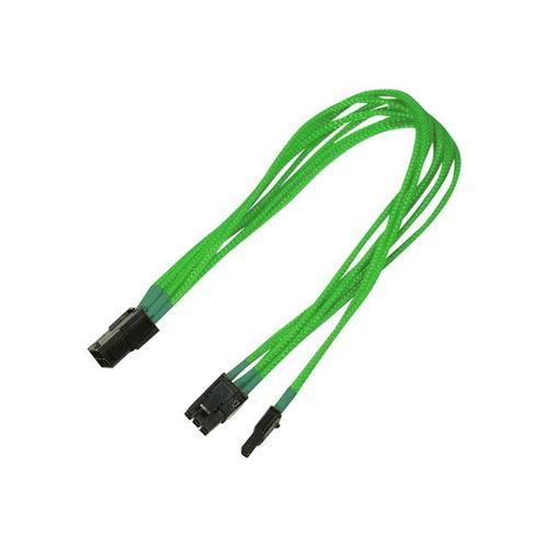 Nanoxia - Adaptateur secteur - Alimentation PCIe de 8 broches (M) pour Alimentation PCIe de 6 broches (F) - 30 cm - vert fluo