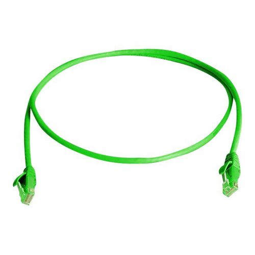 Telegärtner - Cordon de raccordement - RJ-45 (M) pour RJ-45 (M) - 1 m - UTP - CAT 6 - IEEE 802.3at - sans halogène, moulé, sans crochet, bloqué - vert, RAL 6024