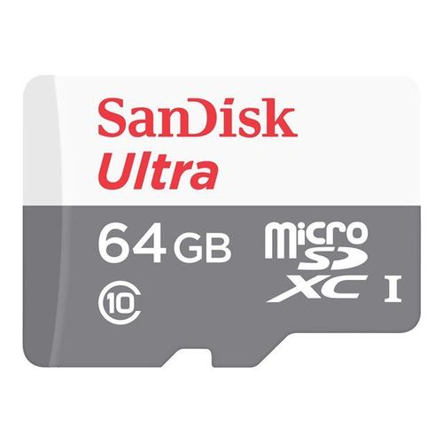 SanDisk Ultra - Carte mémoire flash (adaptateur microSDXC vers SD inclus(e)) - 64 Go - Class 10 - microSDXC UHS-I