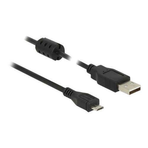 Delock - Câble USB - USB (M) pour Micro-USB de type B (M) - USB 2.0 - 5 m - noir