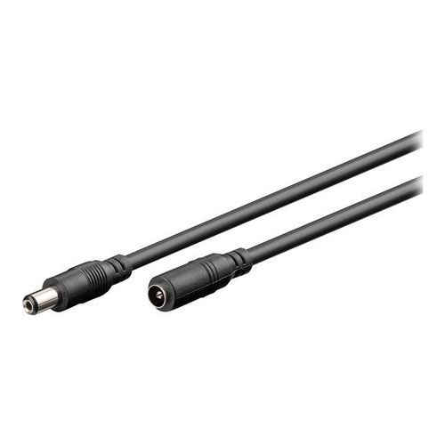 goobay - Rallonge de câble d'alimentation - DC jack de 5,5 x 2,1 mm (M) pour DC jack de 5,5 x 2,1 mm (F) - 3 m - moulé