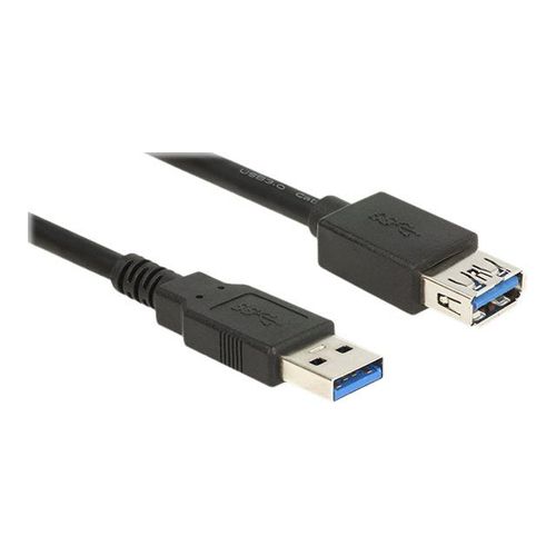 Delock Extension cable USB 3.0 - Rallonge de câble USB - USB type A (M) pour USB type A (F) - USB 3.0 - 2 m - noir