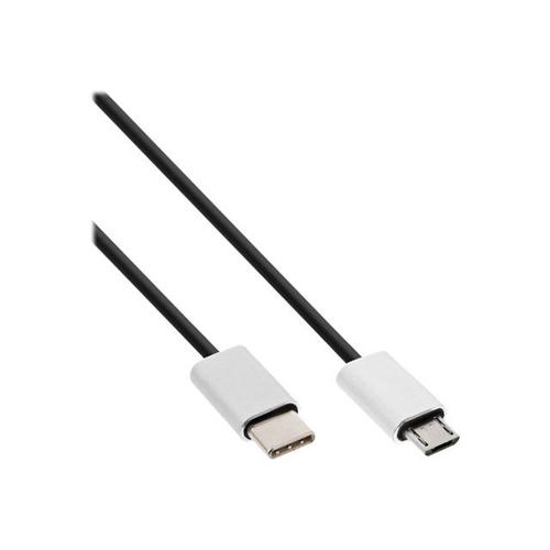 InLine - Câble USB - 24 pin USB-C (M) pour Micro-USB de type B (M) - USB 2.0 - 1.5 cm - noir