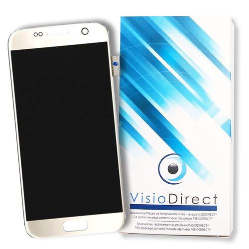 Visiodirect® Ecran Complet Pour Samsung Galaxy S7 Sm-G930 Téléphone Portable Blanc Vitre Tactile + Écran Lcd