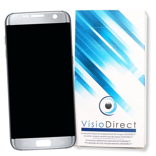 Visiodirect® Ecran Complet Pour Samsung Galaxy S7 Edge G935 Téléphone Portable Gris Argent Vitre Tactile + Écran Lcd