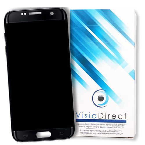 Visiodirect® Ecran Complet Pour Samsung Galaxy S7 Edge G935f Téléphone Portable Noir Vitre Tactile + Écran Lcd Sur Chassis