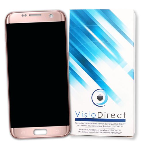 Visiodirect® Ecran Complet Pour Samsung Galaxy S7 Edge G935 Téléphone Portable Rose Vitre Tactile + Écran Lcd