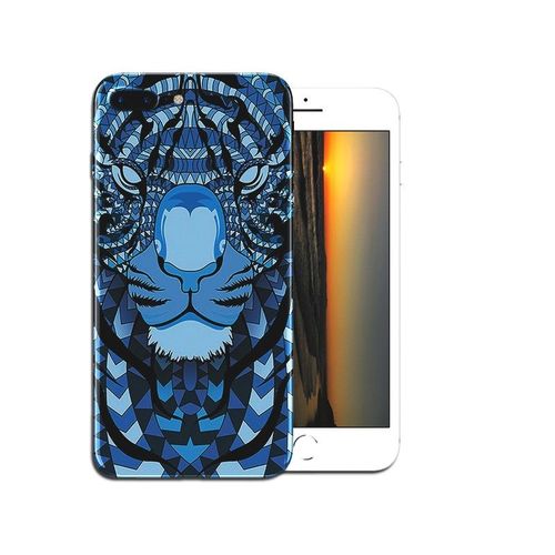 Coque Tigre Bleu Iphone 8+, Coque Téléphone Portable Rigide / Animaux