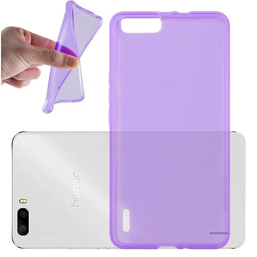 Housse Huawei Honor 6 Plus Etui Housse Coque De Protection Ultra Fine Silicone Tpu Gel [Jelly - Violet] - Advansia