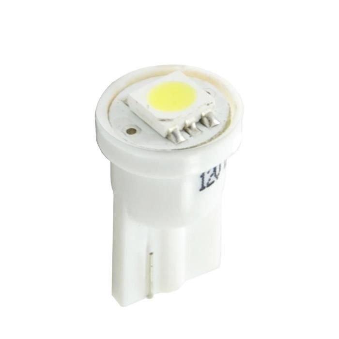 Planet Line Lot De 2 Ampoules Led - T10 W5w - 1 Led Smd 5050 - 12 V - 0.25 W