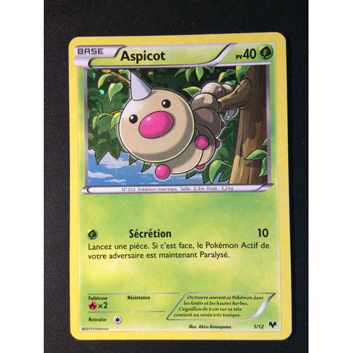 Aspicot 1/12 Holo Set Promo Mcdo 2014 Fr