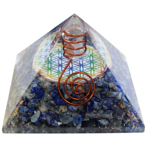 Pyramide Orgonite Fleur De Vie - 7 Cm