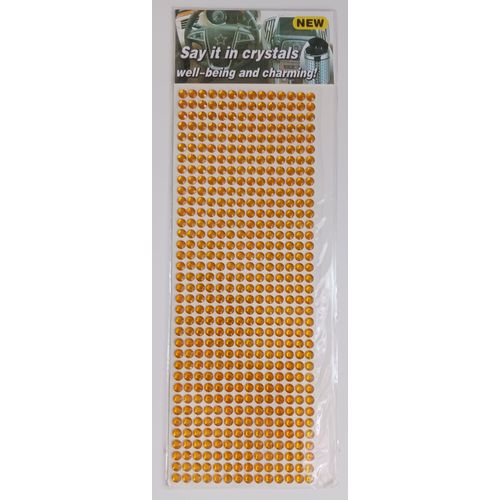 Strass Autocollant Jaune, Forme Mini Frise