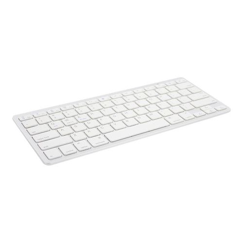 Ewent EW3168 - Clavier - Bluetooth - AZERTY - Belge - blanc, argent