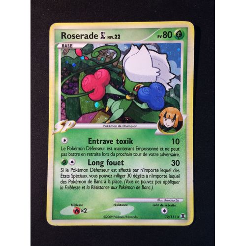Roserade 12/111 Holo Set Platine Rivaux Emergents Fr