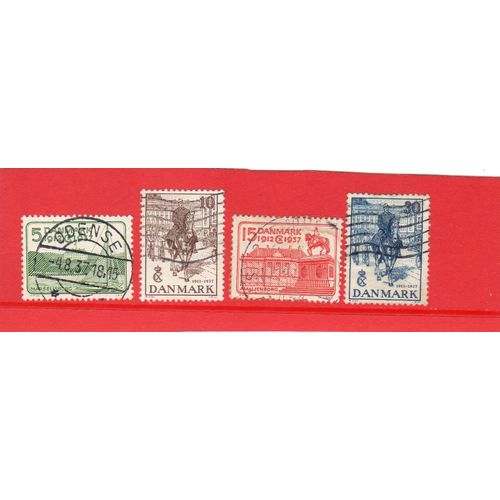 Timbres-Poste Du Danemark (Jubilé Du Roi Christian X)
