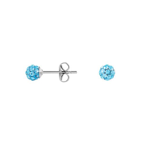 Boucles D'oreilles En Argent 925/1000 Et Crystal