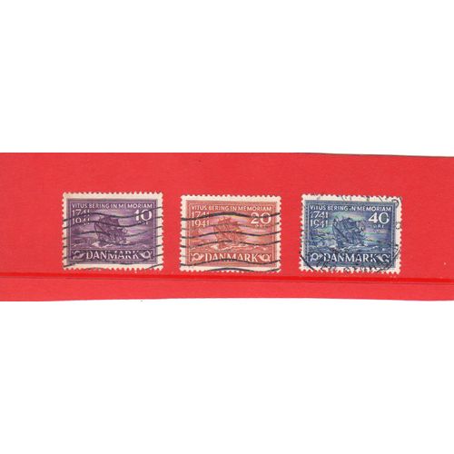 Timbres-Poste Du Danemark (Bicentenaire De La Mort Du Navigateur Vitus Bering)