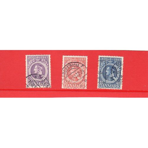 Timbres-Poste Du Danemark (75ème Anniversaire Du Roi Christian X)